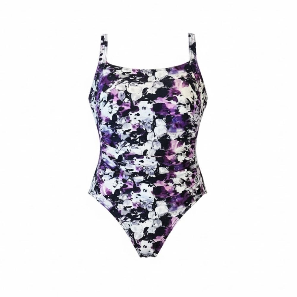 Rouched Floral One Piece Swimsuit